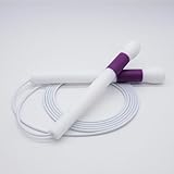 縄跳び 大人用 なわとび 縄跳び 競技用 トレーニング用 ダイエット フリースタイル フィットネス 二重跳び用縄跳び 加長ハンドル・防滑グリップ 高速回転 ねじれ防止 長さ調整可 大人用 男性・女性 学校・家庭・競技・遊び・室内・ジム・屋外に最適 複雑路面対応 色の複数選択 (パープル)