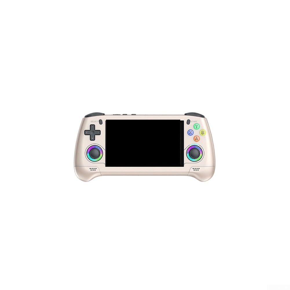 Console di gioco portatile RGB da 4,3 pollici, dispositivo retrò open source, lettore di gioco 3D portatile con ABS Build Travel, nero (grigio)