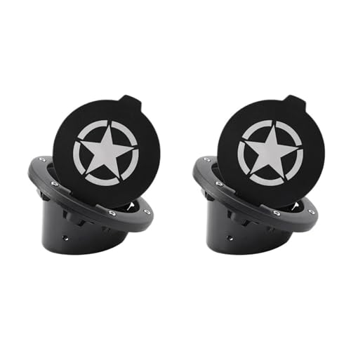 Y90A 2X Gas Tank Cap Cover Fuel 4-Door 2-Door Compatible For Jeep Wrangler Jk 2007-2018 & Unlimited Car Accessories
