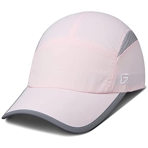 Gadiemkensd Womens Hats Baseball Cap Upf 50+ Sun Quick Dry Lightweight Breathable Trucker Hat Outdoor Hiking Fishing Run Golf Sports A Dad Mesh Hats Reflective Running Hat Ponytail For Women Pink Xl cover