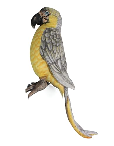 Image of Tickles Cute Parrot Soft Stuffed Plush Bird Toy for Kids Boys & Girls Birthday Gifts (Size: 30 cm Color: Yellow & Grey)