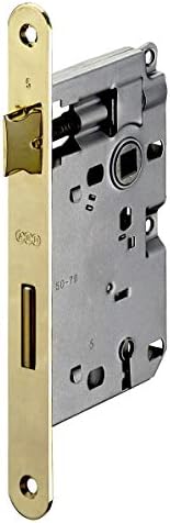 Serratura AGB Piccola - Ottonata Verniciata, Scrocco Reversibile, Interasse 70mm, Con Chiave, Per Porte - Foto 10