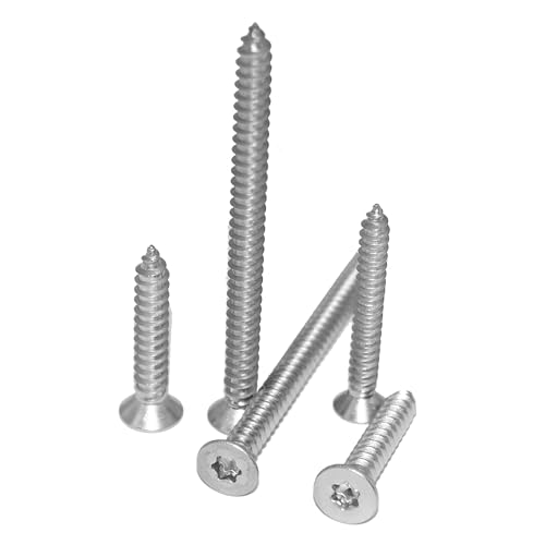 Tapping Screws 5.5 x 100 Stainless Steel A2 Pack of 6 Countersunk Tapping Screws with Hexalobular Hexalobular TX25, ISO 14586 - Image 3