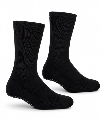 Image of Q DEVICES Diabetic Neuropathy Socks for Men & Women | Non-Binding Bamboo Socks for Swollen Feet & Leg Circulation | Premium Moisture-Wicking, Seamless Cushion Soft Foot Care Socks