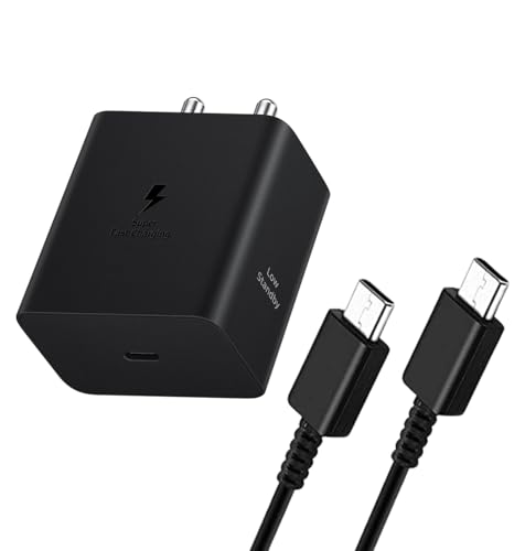 Image of Original 25W USB-C Charger & Cable Compatible with Samsung Galaxy Z Flip6, Fold6, Flip5, Fold5 & More Super Fast Charging Set | Black | Model