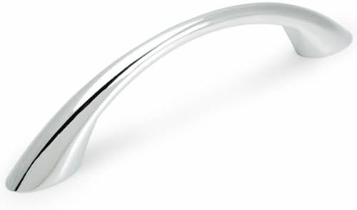 Cosmas 4003CH - Paquete de 10 tiradores modernos de arco de cromo pulido para gabinete, tiradores de arco de 3-3/4 pulgadas (3.780 in) entre los