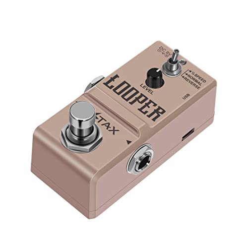 Image of Stax Mini Guitar Looper Pedal Loop Station Unlimited Overdubs 10 Minutes of Looping, 1 /2 time, and Reverse USB Port 3Mode Mini Size True Bypass