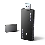UGREEN WiFi Dongle, AX1800 Wi-Fi 6 USB Wifi Adapter for PC/Laptop, Dual Band 5GHz/2.4GHz USB 3.0 Wireless Network Adapter, Highly Secure WPA3, MU-MIMO, Lower Latency, Supports Windows 11/10