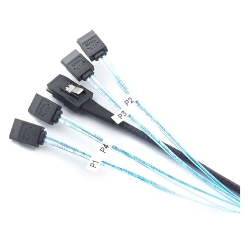 Cable S-AS SFF-8087 36P a 4 SATA 7pin 0.5 m negro