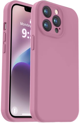 Vooii Compatible with iPhone 13 Pro Case, Liquid Silicone Upgrade [Camera Protection] [Soft Anti-Scratch Microfiber Lining] Shockproof Phone Case for iPhone 13 Pro 6.1 inch - Lavender Purple