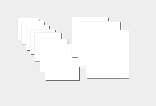 100 Square Note Cards 2"x2" 3"x3" 4"x4" 5"x5" 6"x6" - Smooth White Cardstock (2.5" x 2.5")