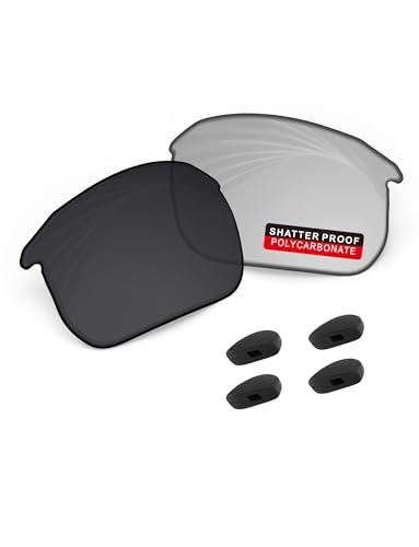 Image of PRO+ Polycarbonate Polarized Replacement Lenses & Nose Pads for BOSE Tempo BMD0011 Sunglasses - Grey Photochromic