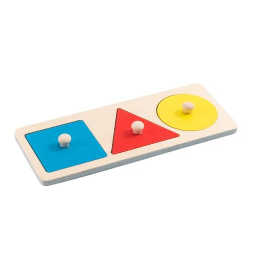 Wooden Shape Peg Shape Puzzle, 1 Satz Montessori Holzknauf Puzzle Peg Board Geometrische für Kindergarten und Vorschule