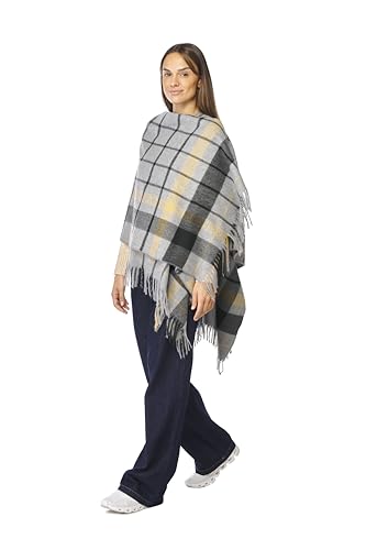 Image of Women's Shawl Wrap Poncho Ruana Cape Cardigan Sweater Open Front for Fall Winter Spring