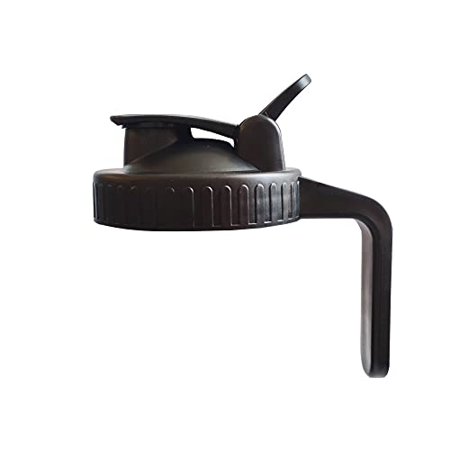 4 Pack Mason Jar Lids,Mason Jar Pour Spout Lid Leak-Proof Airtight Seal -Wide Mouth， Lids With Handle Reusable Black (Jar Not Included Lid With Handle (Black)) #TOP6