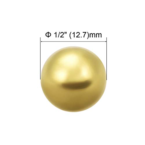 Uxcell 1/2-Inch Precision Solid Brass Bearing Balls 10Pcs #TOP1