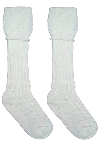 TW SCOTTISH OFF WHITE KILT HOSE SOCKS FOR MEN SIZE M L XL 2XL