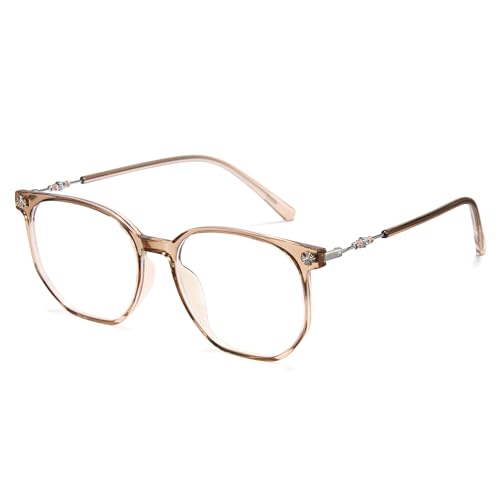 Image of Cyxus Retro Blue Light Glasses Men - Square TR90 Metal Blowline Frame Stylish Trendy for Computer Daily Work 8252