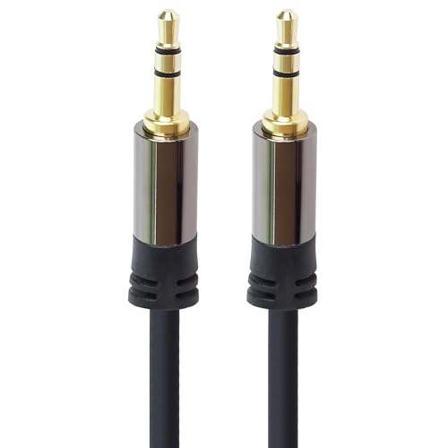 PremiumCord Câble Jack Stéréo HQ 3,5 mm, Fiche Jack 3,5 mm, Mâle vers Mâle, Câble de Connexion Audio Casque Aux, Blindé, Connecteur Métallique, M/M,...
