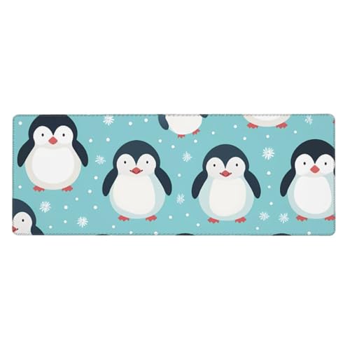 Grand tapis de souris pingouins mignons douceur au bureau