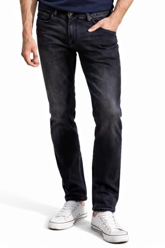 Image of Louis Philippe Men's Slim Fit Stretch Fabric for Comfort Premium Wash Aesthetic Authentic Twill and Durable Jeans