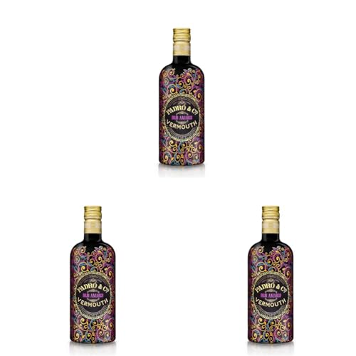 Vermouth Padró & Co Rojo Amargo, 75 cl - 750 ml (Paquete de 3)