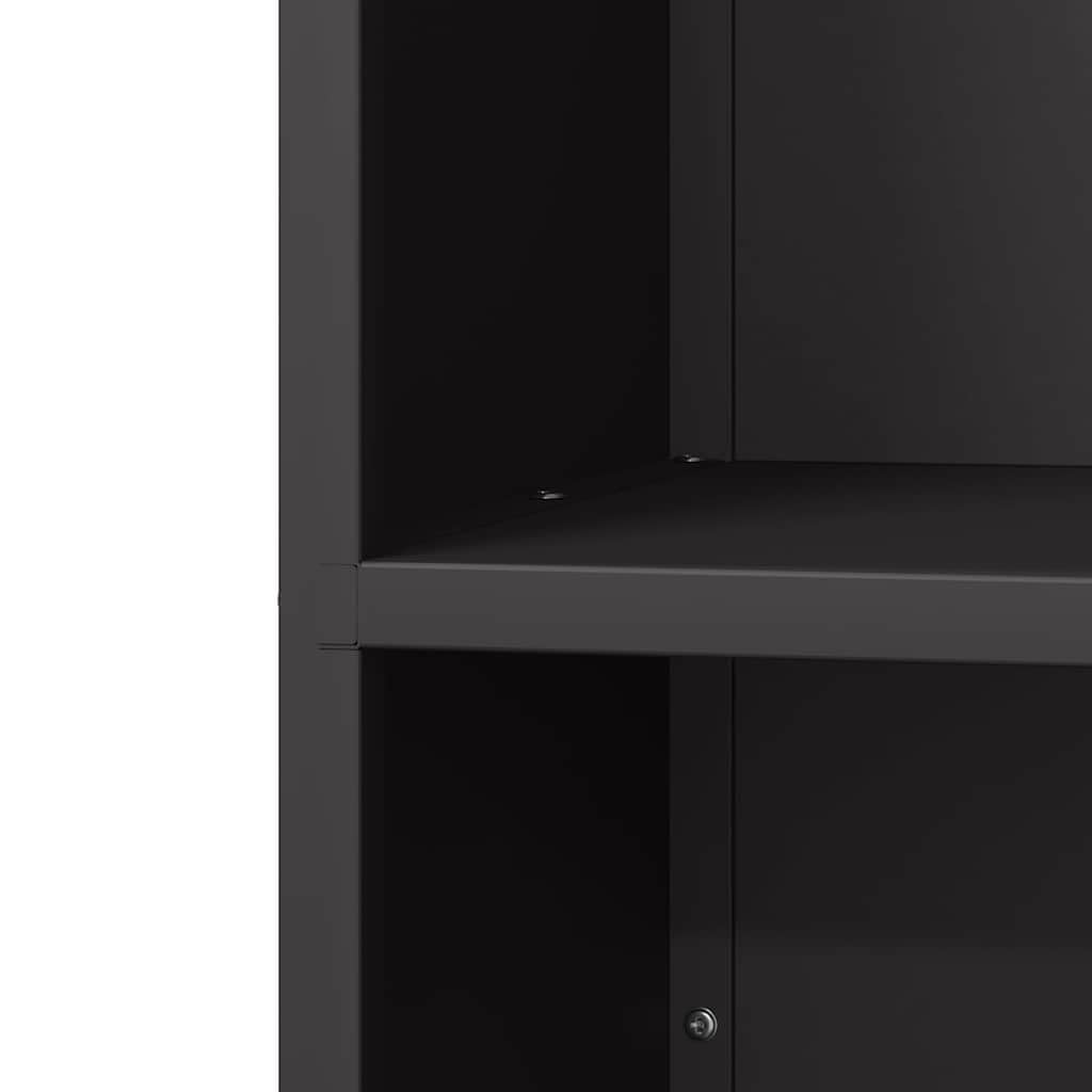 vidaXL Leñero Negro 40x30x75 cm Acero Laminado en frío