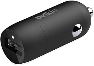 Belkin Quick Charge USB Car Charger 18W (Qualcomm Quick Charge 3.0 Charger compatible with Samsung Galaxy Note9, S9, S8, S7, S6, more)