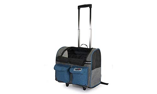 CAMON We love pets Trolley Transportin CAMON 44X25X40, Adulto/Joven, Azul/Gris, Grande