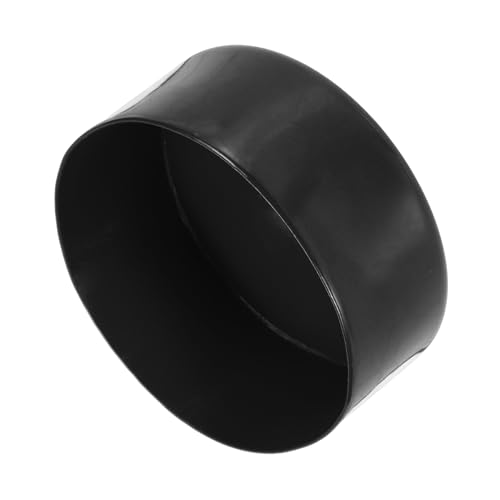 Image of uxcell 2pcs Rubber End Caps 125mm(4 15 /16 Inch) ID x 50mm(2 Inch) H Vinyl Round Tube Bolt Cap Cover Screw Thread Protectors Black