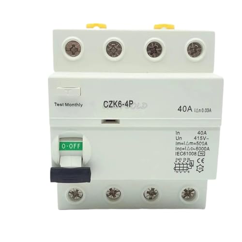 Disjoncteur différentiel CZK6 4P40A30MA tableau électrique alternatif CA