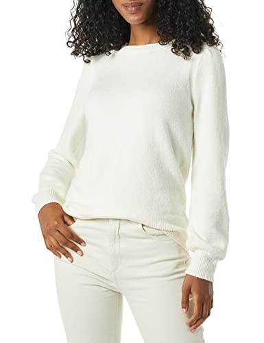 Image of Amazon Essentials Women's Relaxed-Fit Soft Touch Long Sleeve Pleated Shoulder Crewneck Sweater