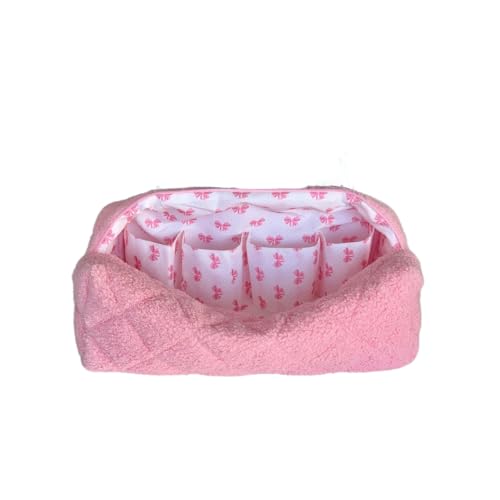 Sherpa Travel Bag for Hair Tools&Attachments–Compatible with Dyson Airwrap,Shark, Travel Storage Bag, Portable Travel case Organizer,multifaction Large Pink Cosmetic Bag with Pockets, Pink, Casual