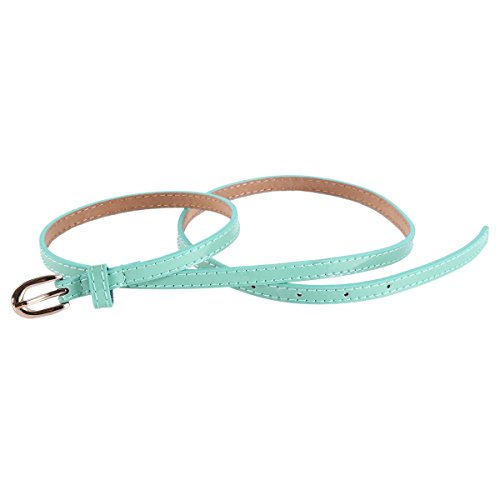 Damara Women Faux Leather Adjustable Dress Casual Skinny Belt,Green4