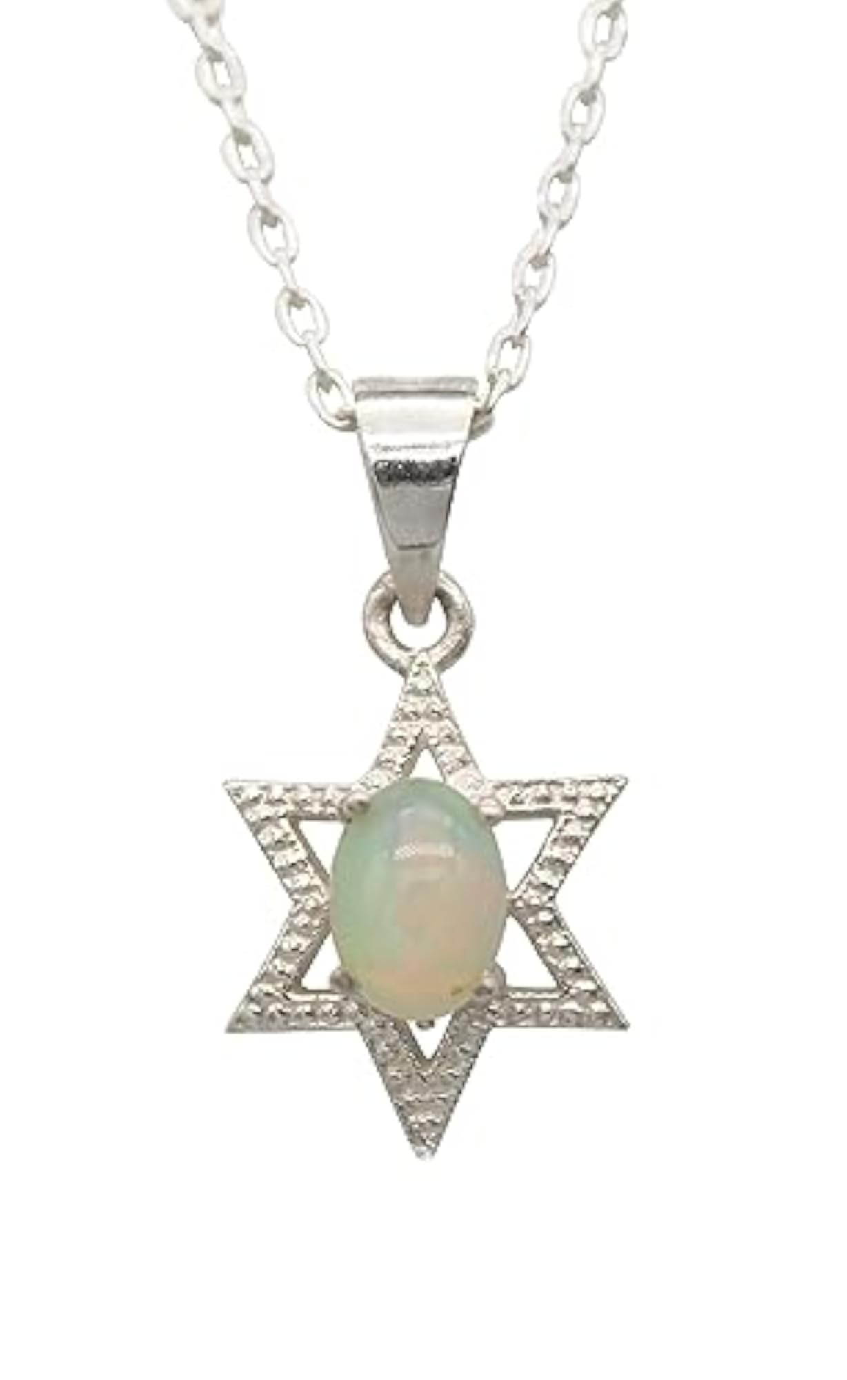 Women's 925 Sterling Silver Ethiopian Opal Pendant Necklace