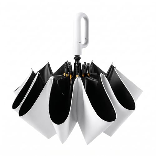 折りたたみ傘 逆折り式 ワンタッチ 自動開閉 大きい 105cm 10本骨 晴雨兼用 UVカット UPF50+ 遮光 遮熱 撥水 耐風 丈夫 カラビナ付き 持ち運び便利 メンズ レディース 傘 梅雨対策 台風対策