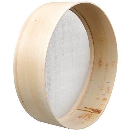 Operitacx Tamis À Farine en Bois Massif 10.2 Pouces Tamis Fin pour Cuisine Et Pâtisserie Ustensile Pratique pour Filtrer Farine Et Semoule Usage Domestique
