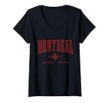 Photo Gallery donna montreal, canada, foglia d acero, orgoglio canadese, vintage maglietta con collo a v Photo Gallery donna montreal, canada, foglia d acero, orgoglio canadese, vintage maglietta con collo a v