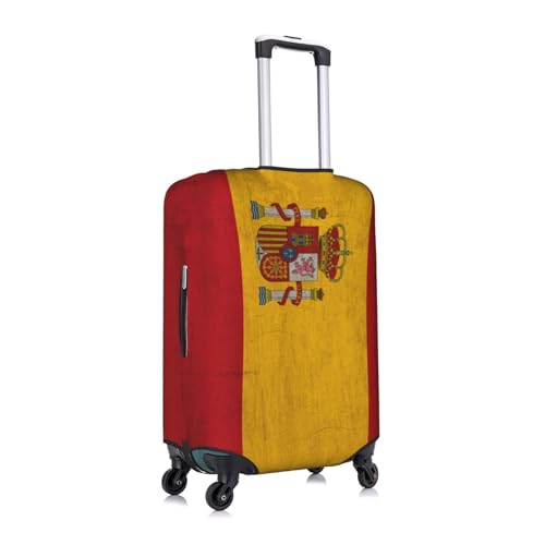 Vintage Spanish Spain Flag Universal Stretch Suitcase Cover Carry On Luggage Sleeve Anti Scratch Travel Baggage Protector for Unisex Women Travel Small3