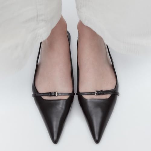 Elegant Women's Slingback Bow Flats Slip On Casual Ballet Flats Casual Work Office Pumps Party Bow Low Heel Shoes for Women3