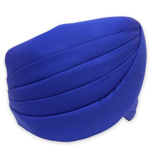 Image of Kaku Fancy Dresses Sardar Ji Turban for Kids Traditional Sikh Headwear for Fancy Dress, Cultural Events & Role Play Costume - Blue