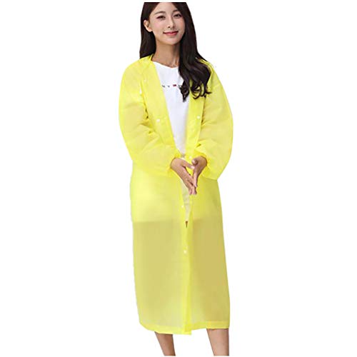 KELINFONG 2 Pack Womens Rain Coat with Hood, Reusable Emergency Waterproof Eva Rain Coat for Travel,Outdoor,Hiking,Camping - image 1