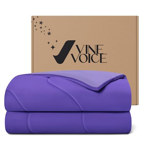 Vine Voice Cooling Comforter for Hot Sleepers, Twin 68x90, Lavender