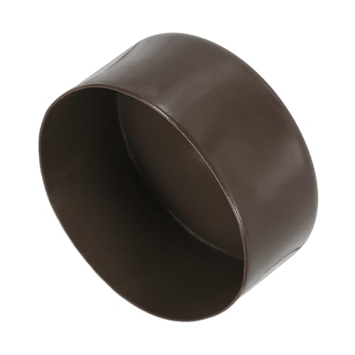 Image of uxcell 2pcs Rubber End Caps 110mm(4 5 /16 Inch) ID x 80mm(3 1 /8 Inch) H Vinyl Round Tube Bolt Cap Cover Screw Thread Protectors Brown
