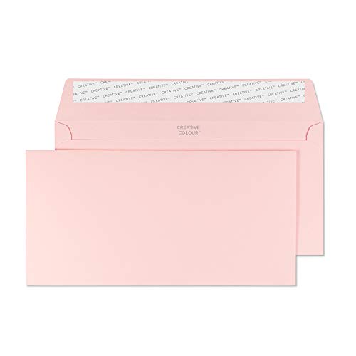 Blake Creative Colour DL+ 114 x 229 mm 120 gsm Peel & Seal Wallet Envelopes (25201) Baby Pink - Pack of 25