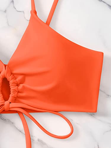 Image of Meetall Women's High Cut String Triangle Bikini Set Swimsuits Sexy Bathing Suits 2 Piece
