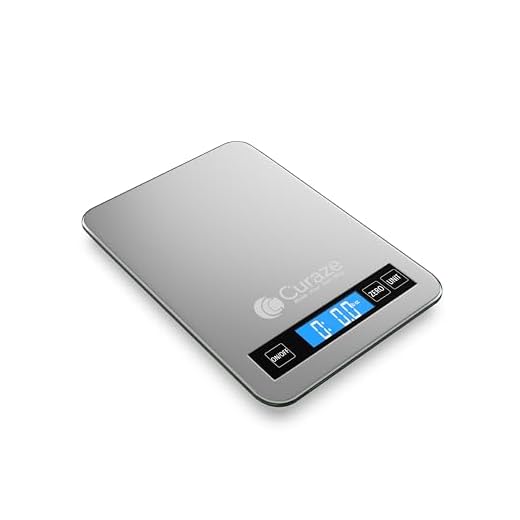 Curaze Digital Food Weight Machine For Kitchen up to 10 kg Capacity - Accurate Kitchen Weighing Scale For Home Baking, Cooking & Fitness with Touch Button Tare Function, Ideal For Food Measuring