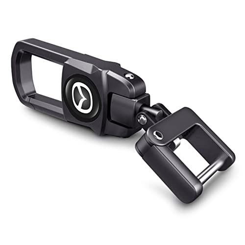 Metal Car Key Chain Key Ring For Car Key Fob,Car Keyring Keychain Replacement With Logo Work With Mazda M2 M3 M5 M6 Mx5 Rx7 Rx8 A8 Cx9 Mx6 R3 Cx-5 Cx-7 Cx-8,Car Key Fob Accessory For Men Women,Black #TOP2