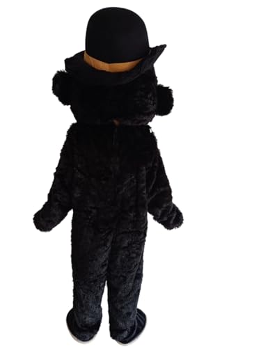 Image of BookMyCostume Monkey Don Cartoon Mascot Costume For Theme Birthday Party & Events | Adults | Full Size Adults,Black,Fleece