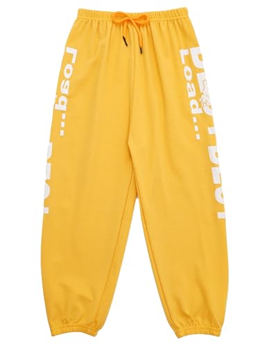 Kids Boys Girls Breathable Letters Printed Harem Pants Elastic Waistband Drawstring Running Jogging Cycling Pants